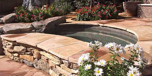 A pool featuring pebble tec