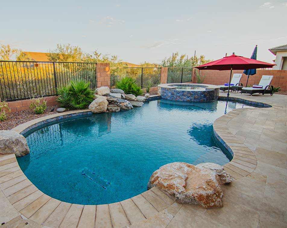 irregular shape pools by design pool in a backyard