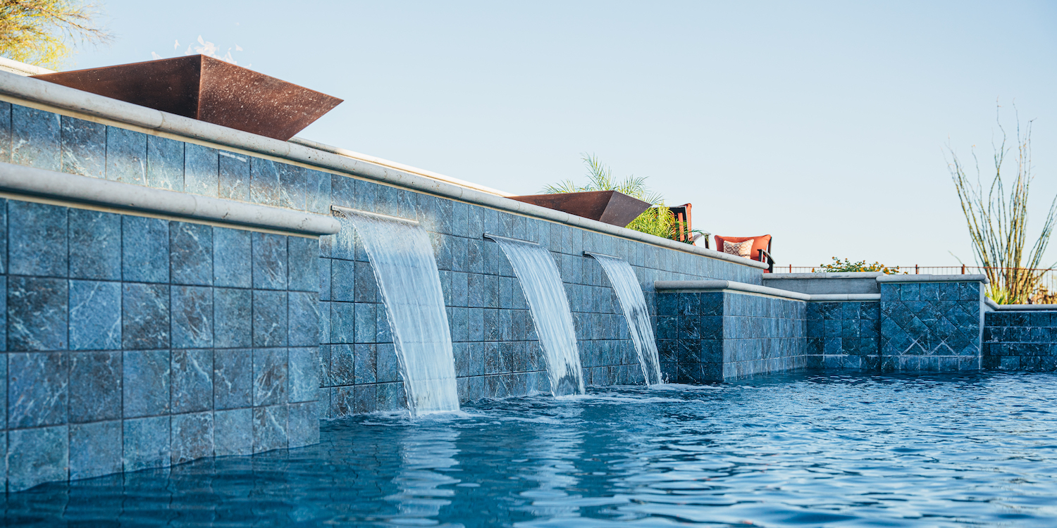 pool fountains which can help cool down your pool in the summer months