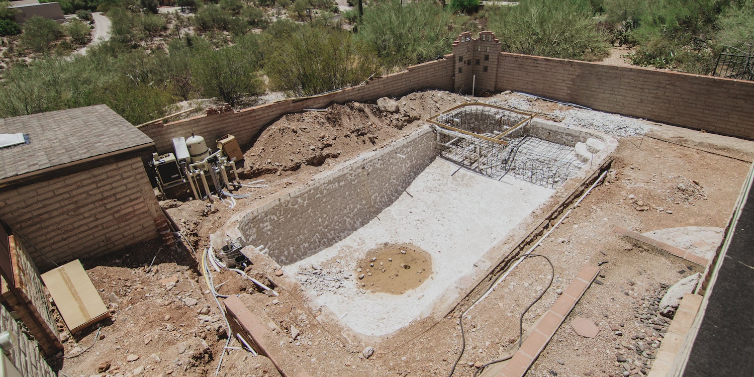An example of a pool remodeling project in progress