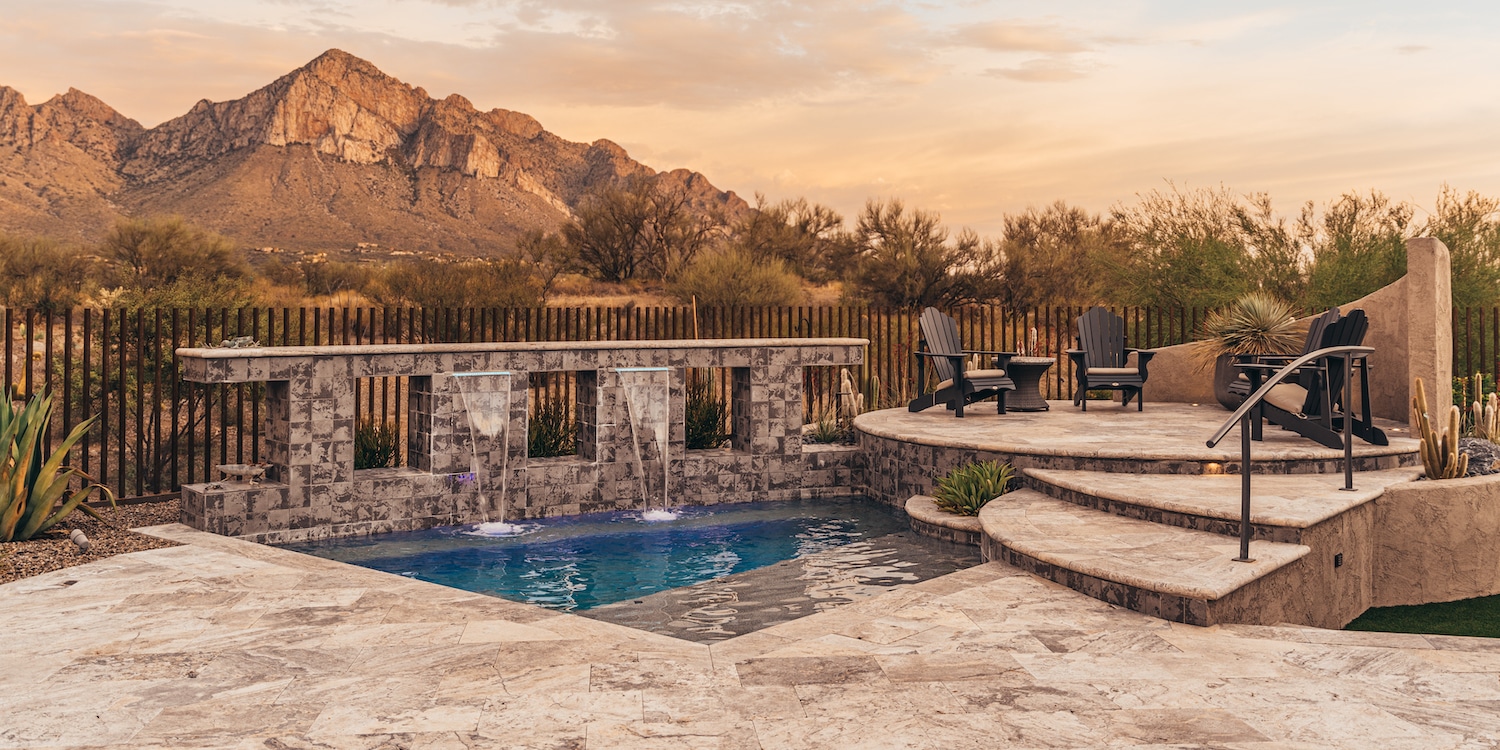 a beautiful and high end desert pool in tucson