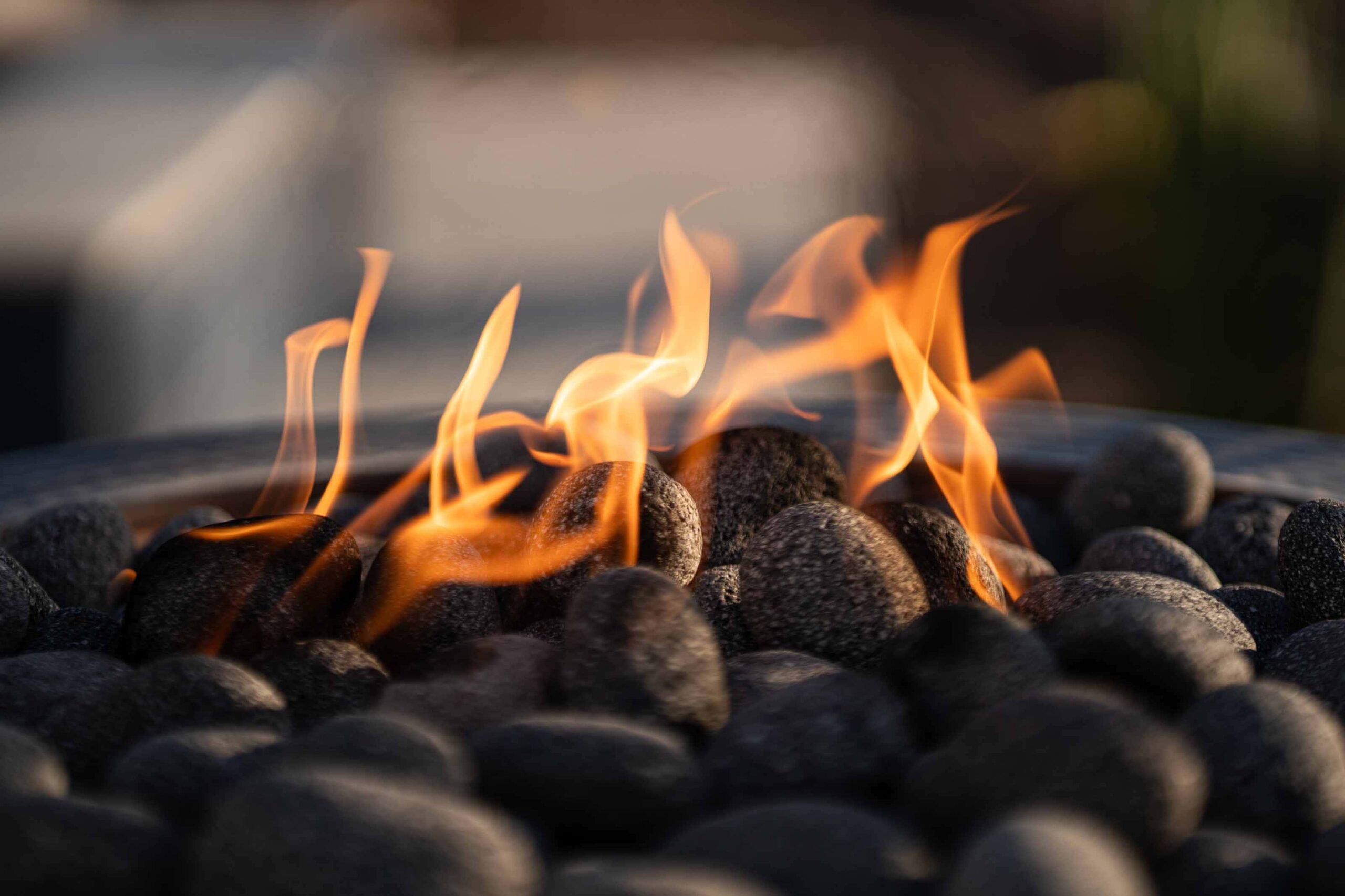 close view of fire and water feature for backyard ambiance built by pools by design